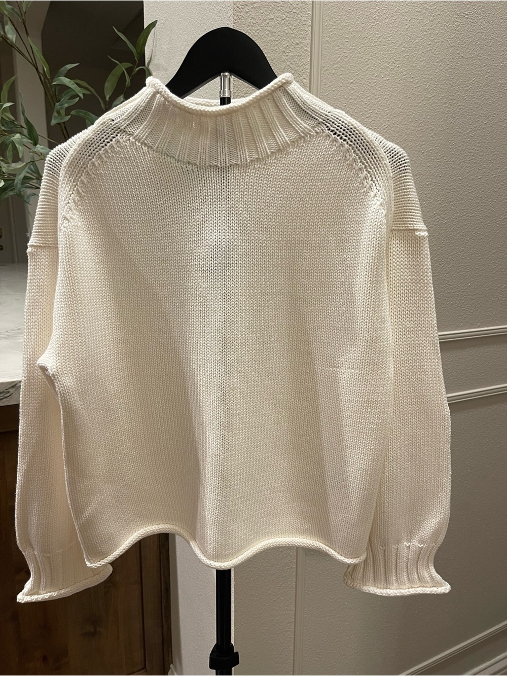 J. Crew Roll Neck Cream Oversized Sweater NWT XXS CX415 $98